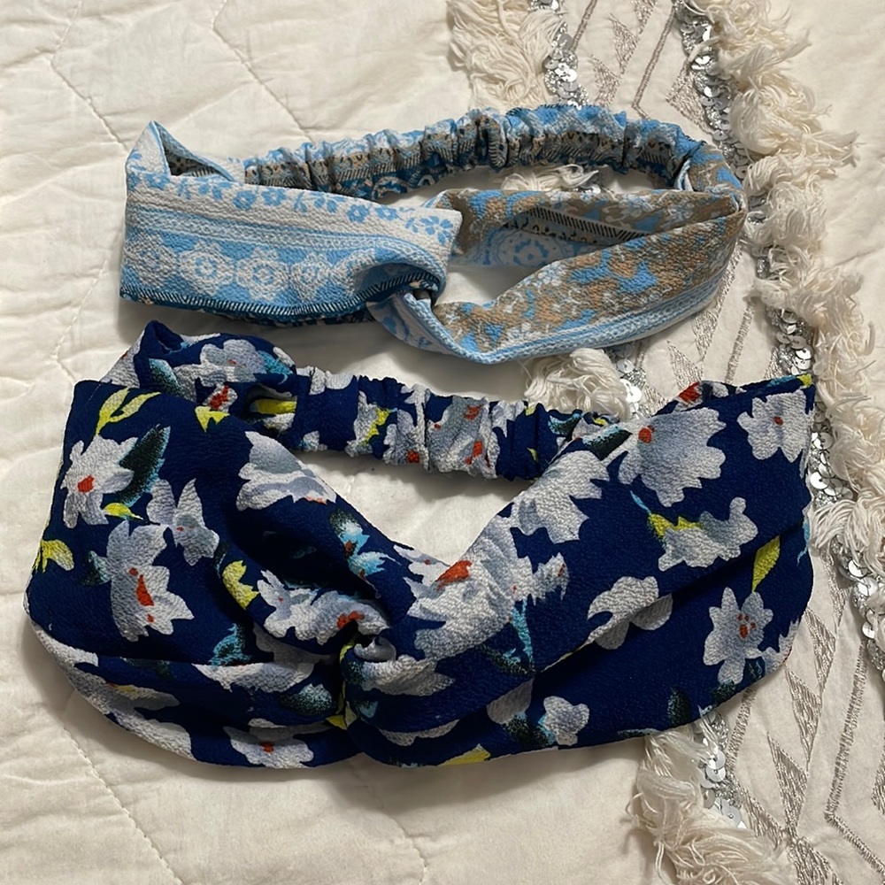 Blue‎ Stretchy Boho Headbands